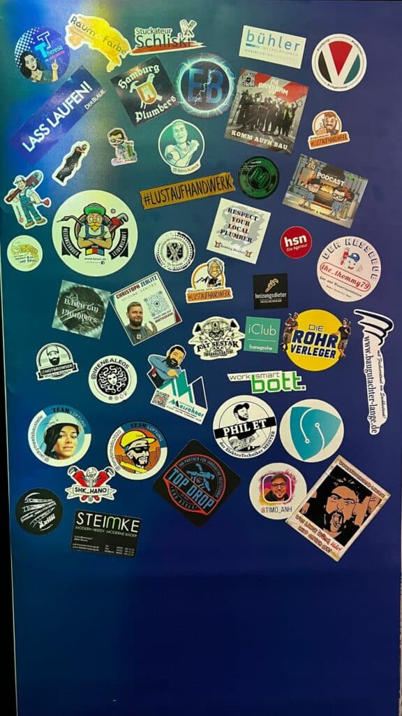 Community Sticker Sammlung auf der ISH 2023